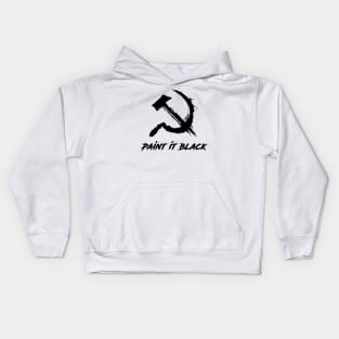 Paint it Black Hammer and Sickle Kids Hoodie